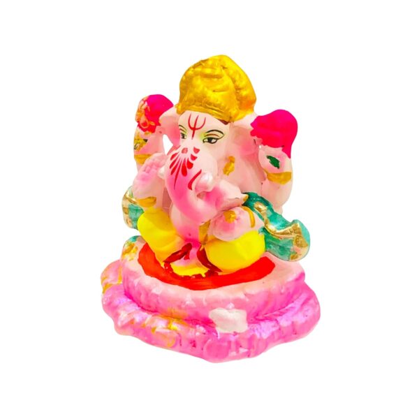 ganesh idol on clay Eco Friendly Handcrafted Clay/Mud Ganpati Murti Biodegradable Kacchi Mitti Ganesha Water UnSoluble Ganesh Idol for Ganpati Visarjan