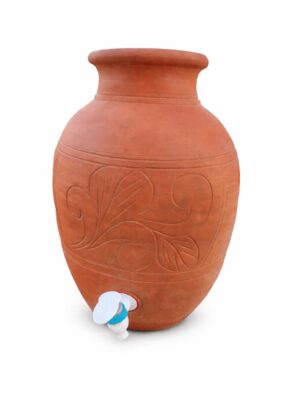 Terracotta Water Pot with Tap (10 Litre) – Handmade Earthen Matka for Cool Drinking Water