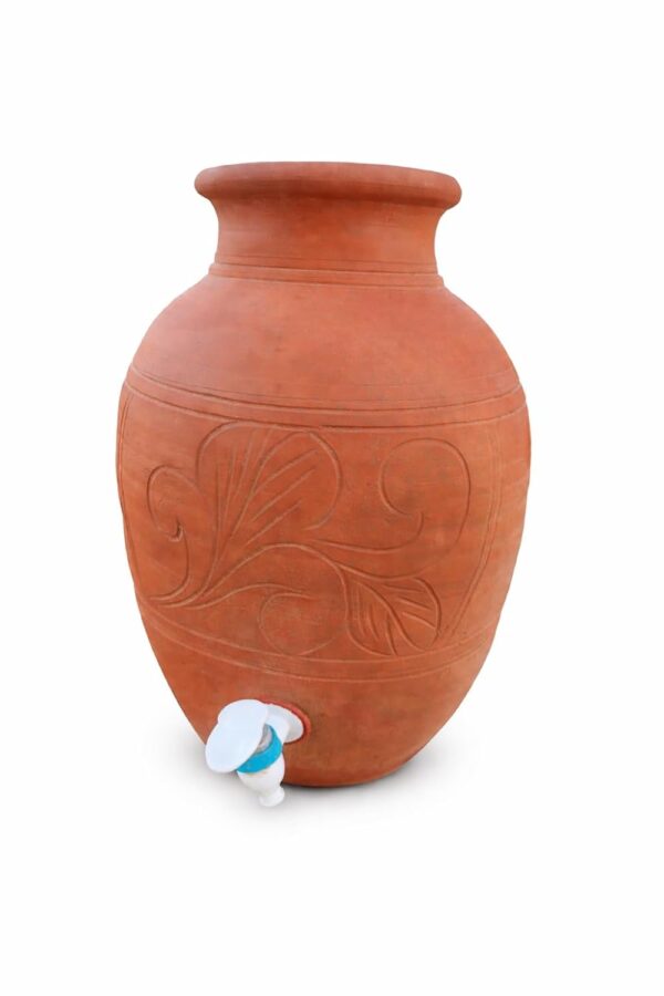 Terracotta Water Pot with Tap (10 Litre) – Handmade Earthen Matka for Cool Drinking Water